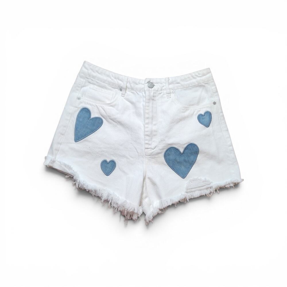 BLANKNYC Head in the Clouds High-Rise Denim Shorts, Sz 29